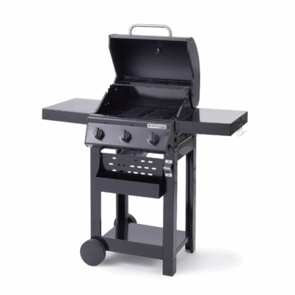 Barbecue au gaz – 114 x 55 x 114 cm – NATERIAL Alton, 3 brûleurs, noir – Image 5