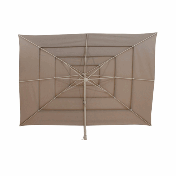 Parasol déporté rectangulaire NATERIAL Sonora – Gris –391 x 282 cm – Image 2