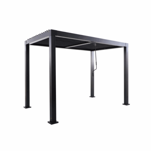 Pergola bioclimatique autoportante NATERIAL Clima aluminium gris, 5.08 m² – Image 2