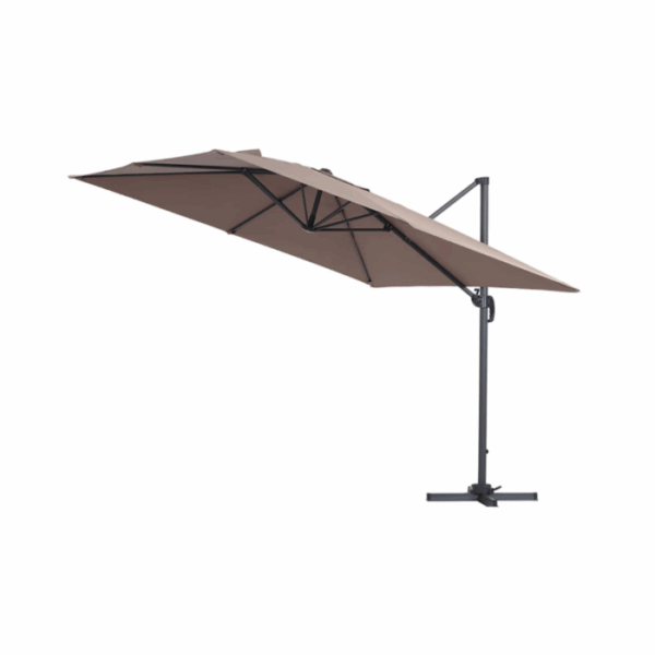 Parasol déporté « Sun 3 » – 3 x 3 m – Taupe – Image 2