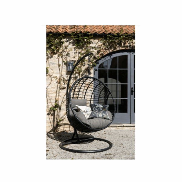 Fauteuil suspendu résine noire SOUTH BEACHFauteuil suspendu résine noire SOUTH BEACH – Image 2