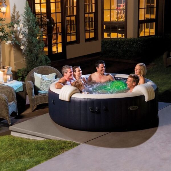 Spa Gonflable – INTEX – Blue Navy 4 places + Couverture Thermique – DESTOCKAGE – Image 3