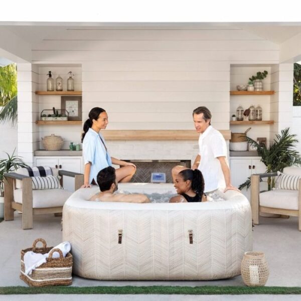 Spa Gonflable – INTEX – Chevron 4 places + Couverture Thermique – DESTOCKAGE – Image 3