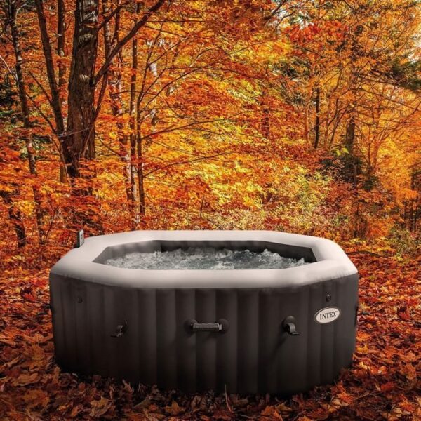 Spa Gonflable – INTEX – Carbone 4 places + Couverture Thermique – DESTOCKAGE – Image 4