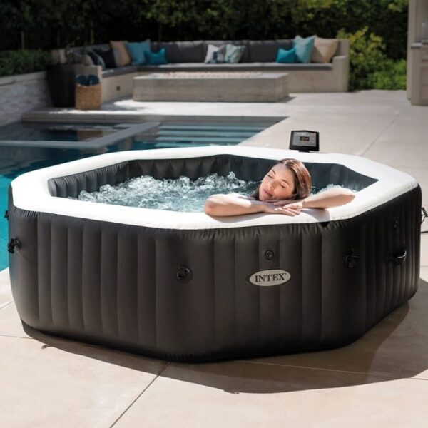 Spa Gonflable – INTEX – Carbone 6 places + Couverture Thermique – DESTOCKAGE – Image 3