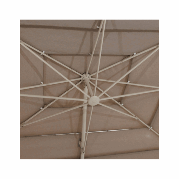 Parasol déporté rectangulaire NATERIAL Sonora – Gris –391 x 282 cm – Image 3