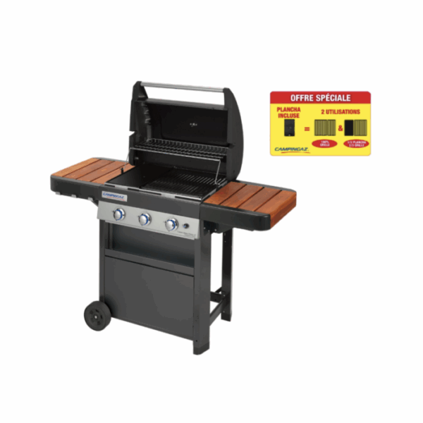 Barbecue au gaz CAMPINGAZ 3 Series Classic wld 2en1 + plancha, noir – Image 3