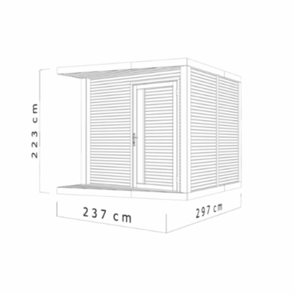 Abri de jardin Neris – 237 x 297 cm – Image 3