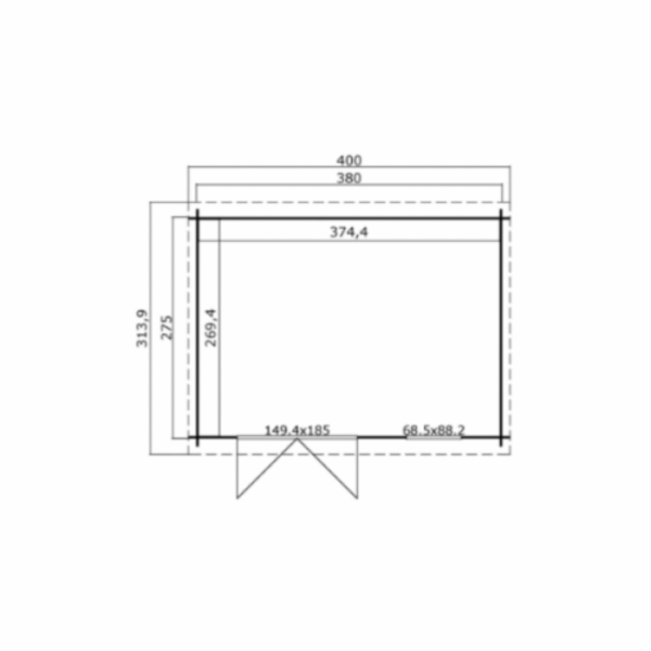 Abri de jardin SANTA FE 10m2 – 28mm – Image 3