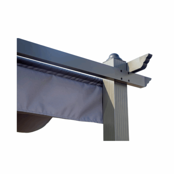 Pergola en aluminium avec toit rétractable – 3 x 4 m – Gris anthracite – Image 4