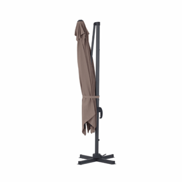 Parasol déporté « Sun 3 » – 3 x 3 m – Taupe – Image 4