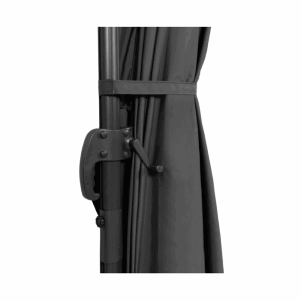Parasol déporté inclinable rotatif 360 CALVI gris 3×4 M avec housse – Image 4
