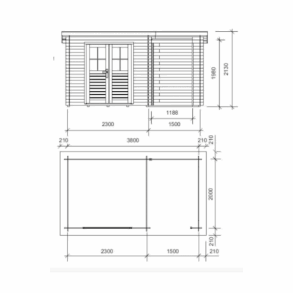 Abri de jardin Bois – 7.44 m2 – Prix usine – DESTOCKAGE – Image 5