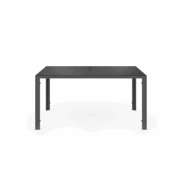 Salon de jardin ODESSA table 150 cm et 6 fauteuils cordage gris anthracite – Image 4
