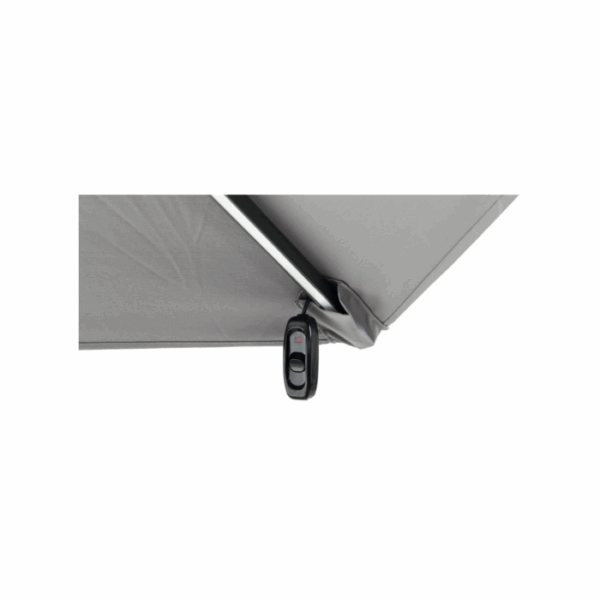 Parasol jardin déporté LED Alu « Sun 4 Luxe » – Rectangle – 3 x 4 m – Gris – Dalles à lester incluses – Image 4