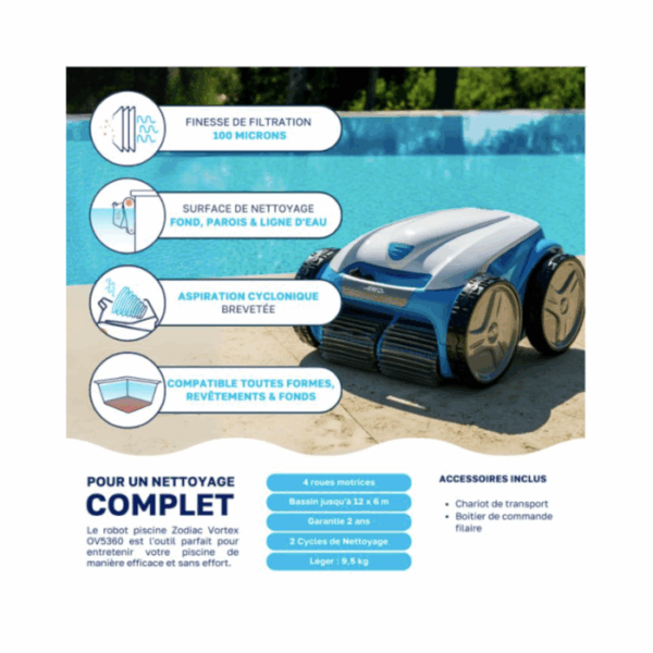 Robot piscine Zodiac Vortex OV5360 – Image 2