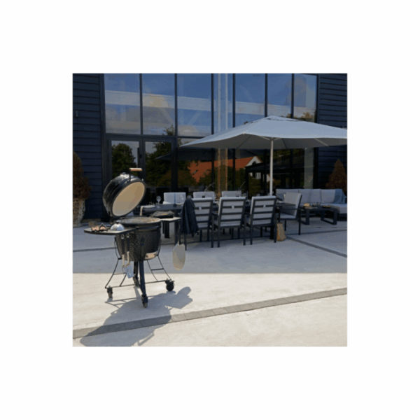Barbecue Kamado Céramique Charbon NATERIAL Drago Noir ⌀46 cm avec housse – Image 4