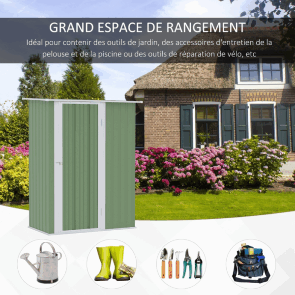 Abri de Jardin 1,2 m² – Cabanon Compact avec Porte Verrouillable – Image 3