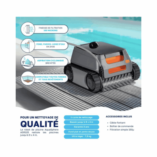 Robot piscine aquasphère asr 105 zodiac – Image 3
