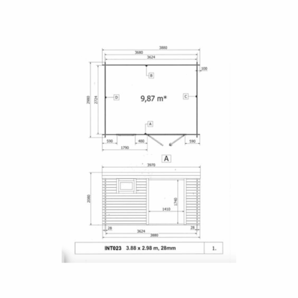Abri de Jardin Bois moderne – 13 m2 – Qualité Supérieur – Prix usine – DESTOCKAGE – Image 6
